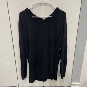 Athleta Black Cut Out Back Long Sleeve Shirt